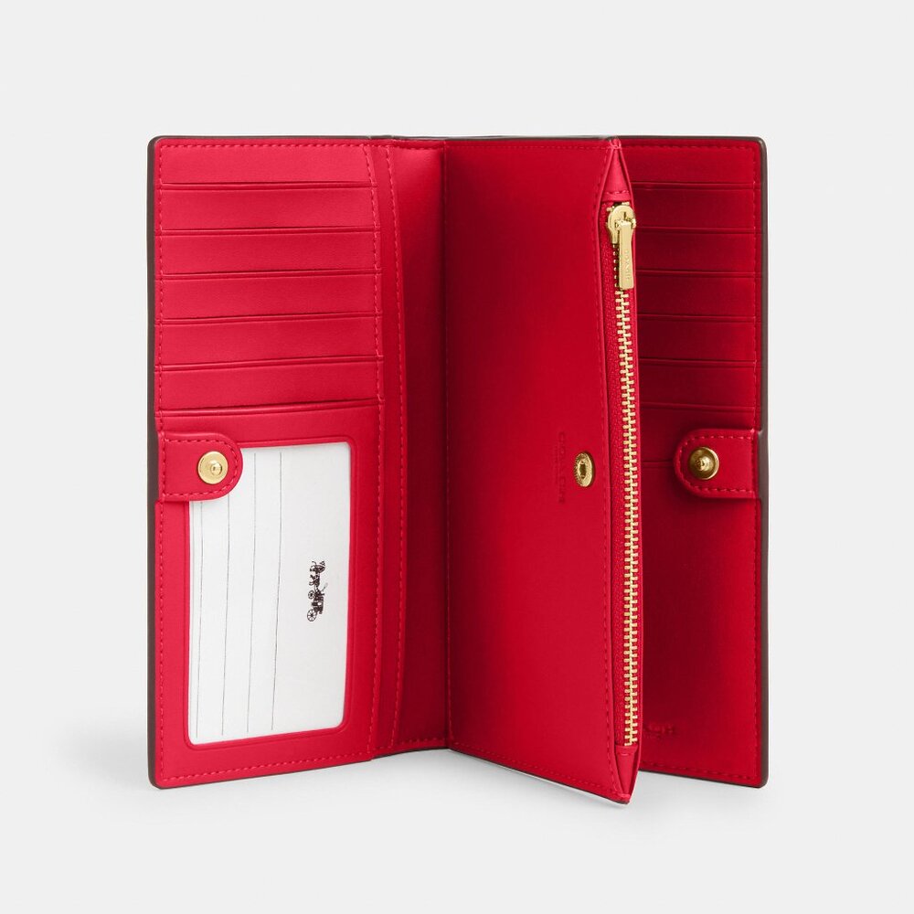 Slim Zip Wallet In Signature Canvas With Stripe - image 3